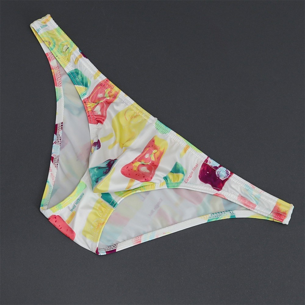Men Briefs Home Man Panties All Seasons Pouch Boys Print Breathable Shorts
