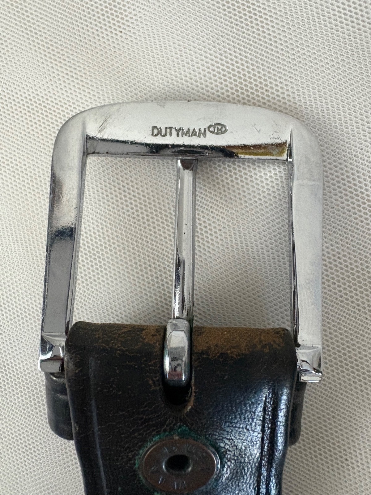Dutyman Belt Woven Leather Black 1-3/8” Wide Fits to 37″