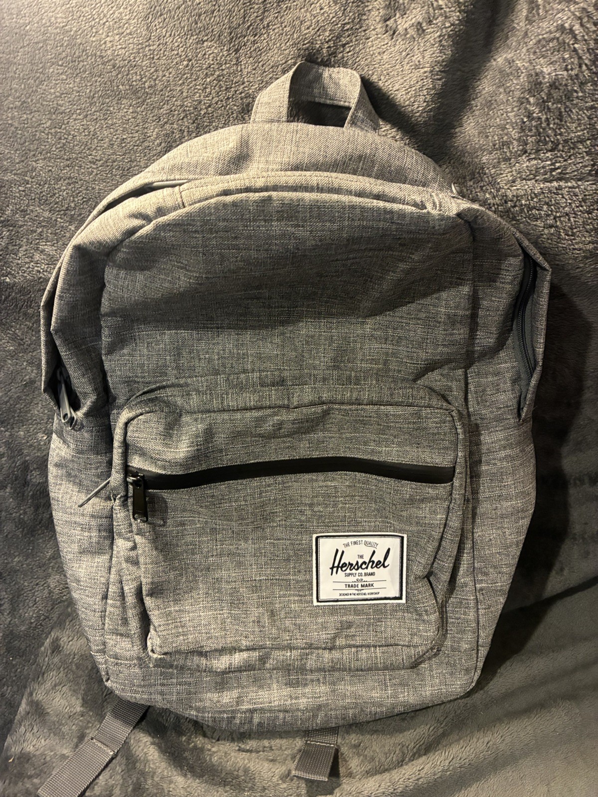 Herschel Supply Co Pop Quiz Backpack Raven Crosshatch Gray Travel School Unisex