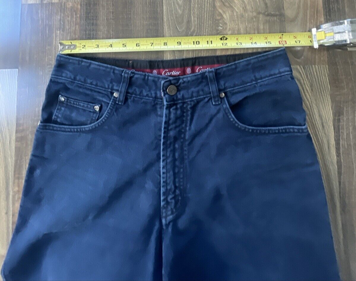 Cartier Jeans Division Men actual fit W32 L27.5 Blue Made in France *READ