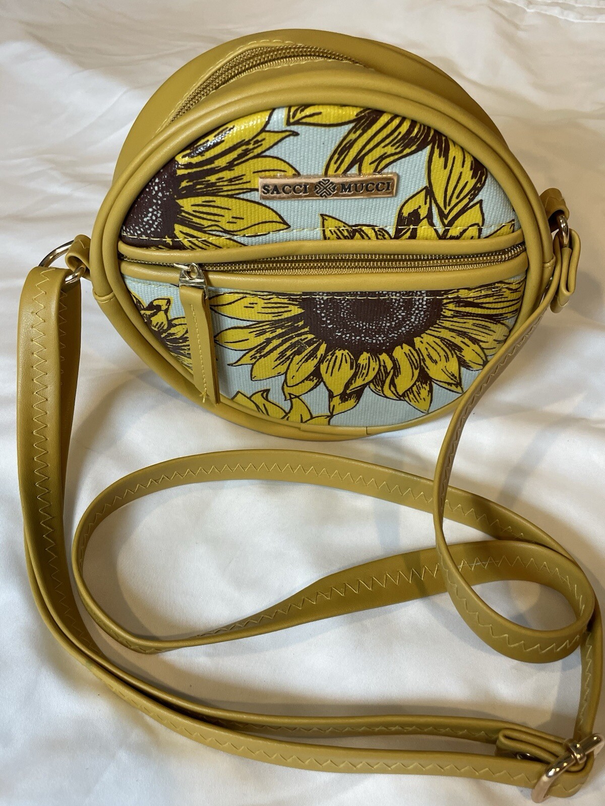 Sacci Mucci Round Sling Bag, Handmade Bags for Females – 100% Vegan Leather