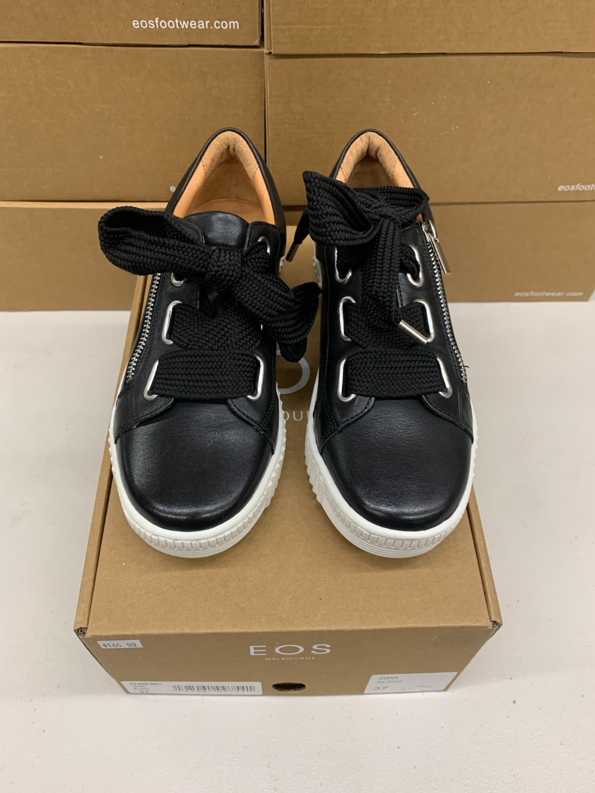 EOS Melbourne Jovi Leather Sneaker Women’s 37 38 39 40 41 42 Black White Shoe
