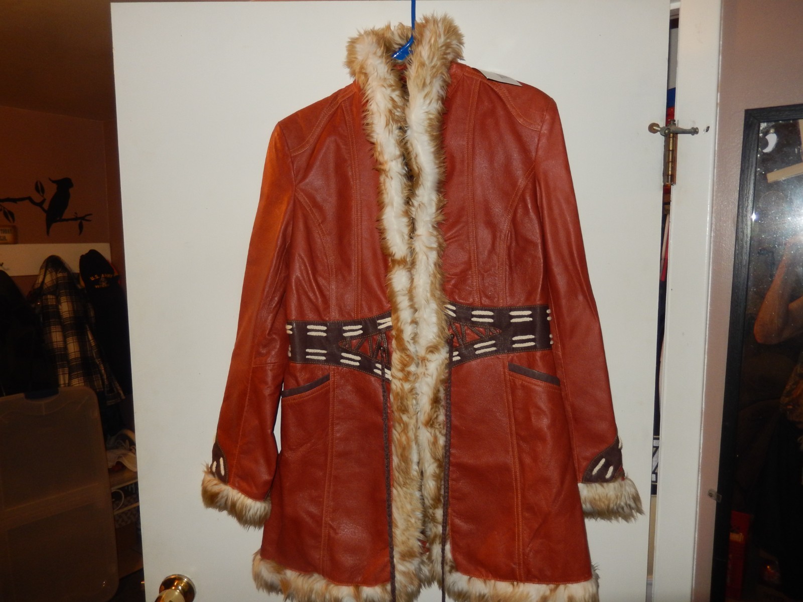 Montanaco Leather Woman’s Western Jacket Coat Small Brick Color NWT