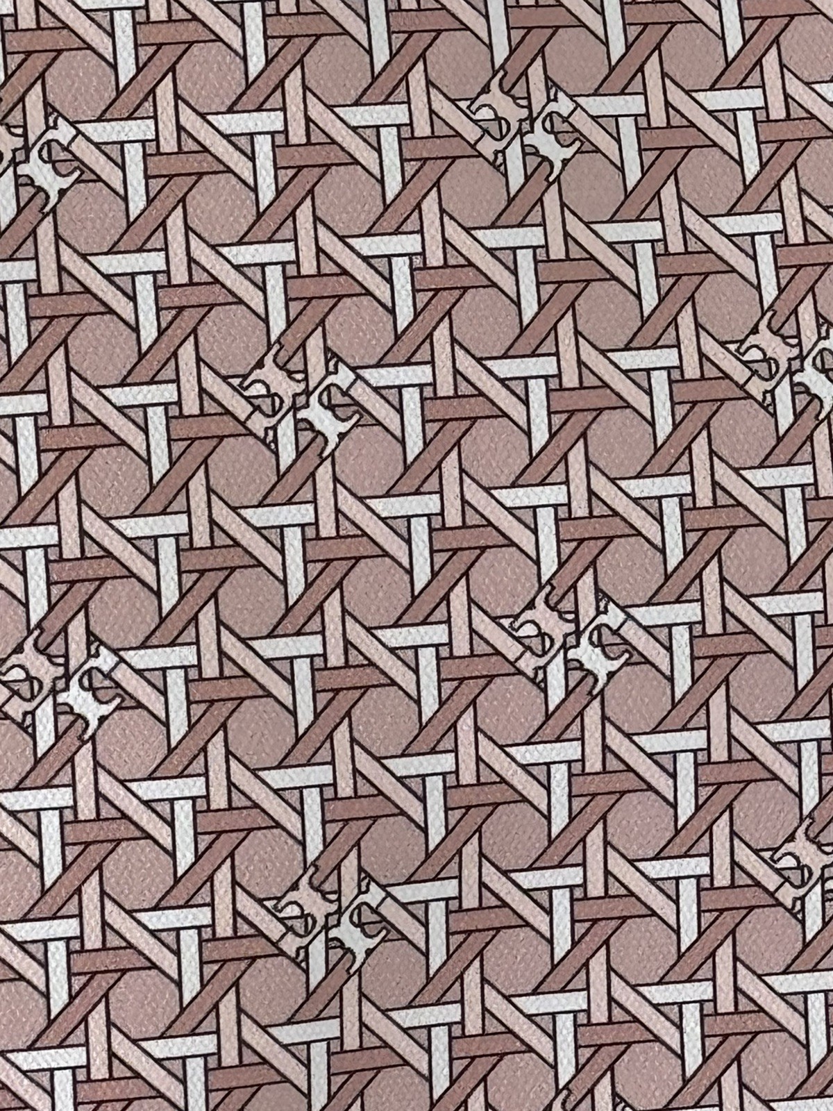 Tory Burch T Monogram Tote Pink Beige Zip Closure & Pouch Gold Hardware