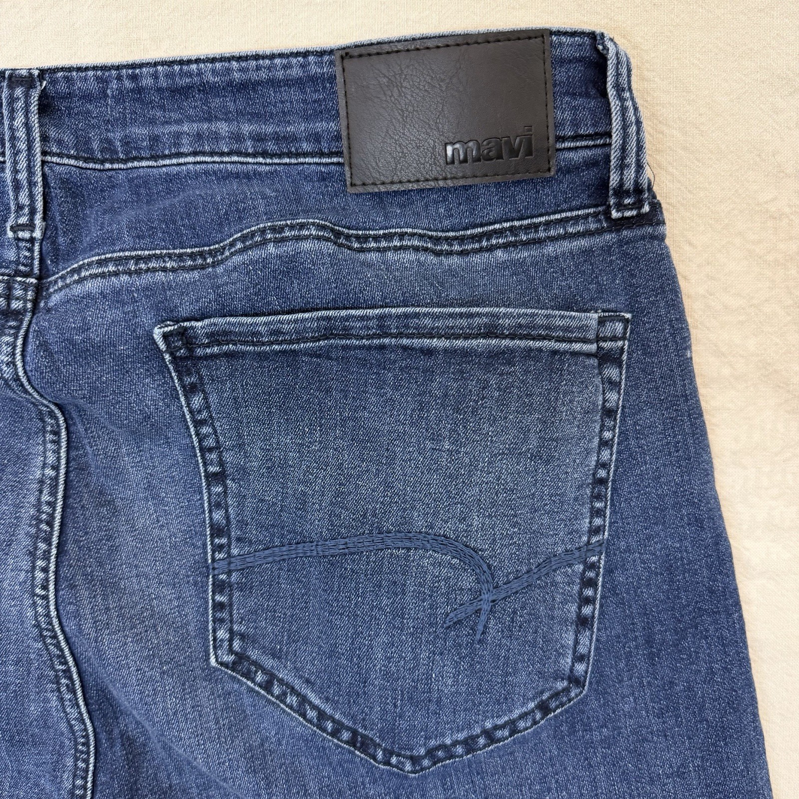 Mavi Zach Jeans Mens 36×30 Blue Straight Leg Stretch Denim Mid Rise Athletic