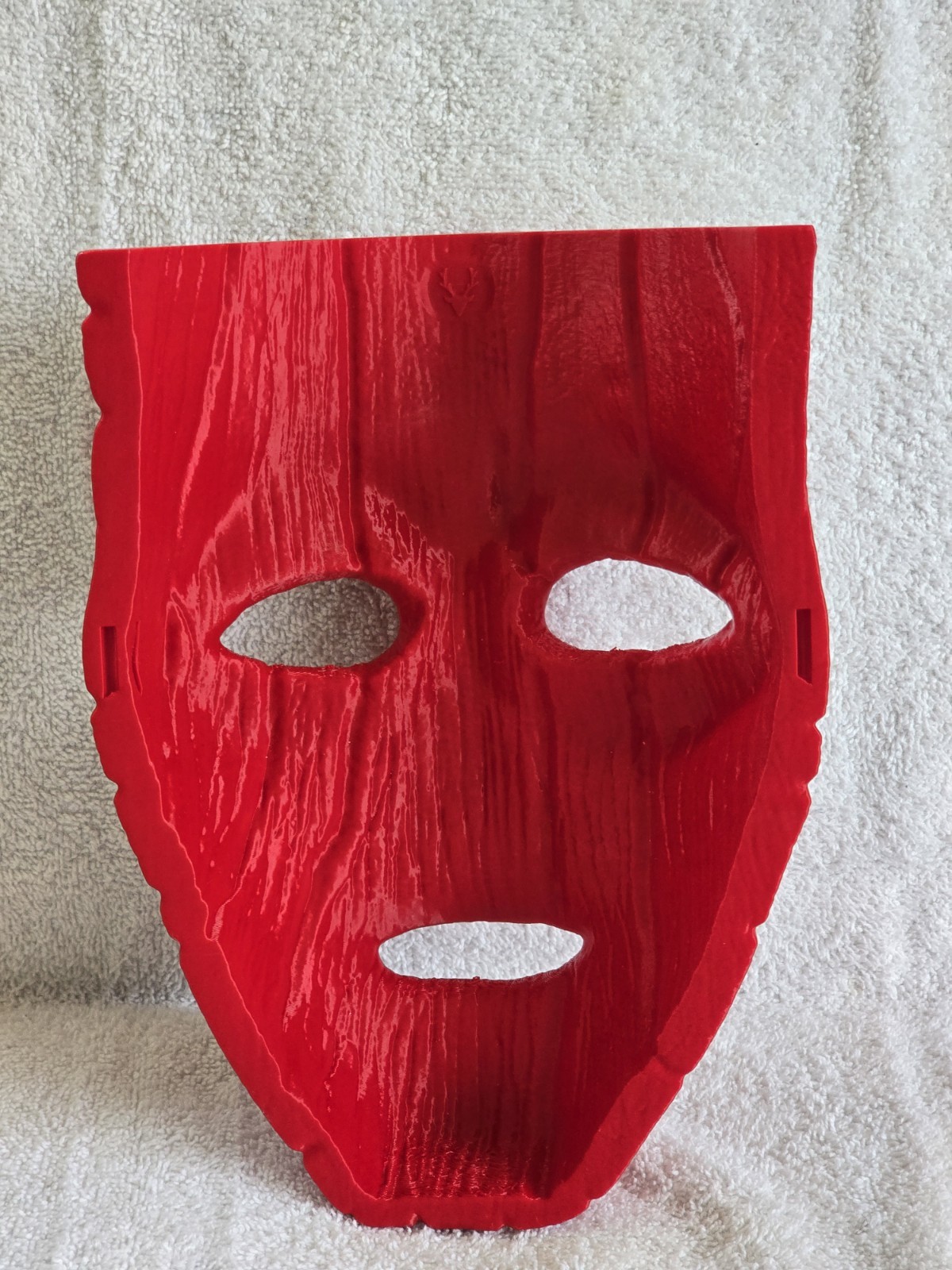 Red Full Face Plastic Halloween Costume Mask, One Size, Adjustable