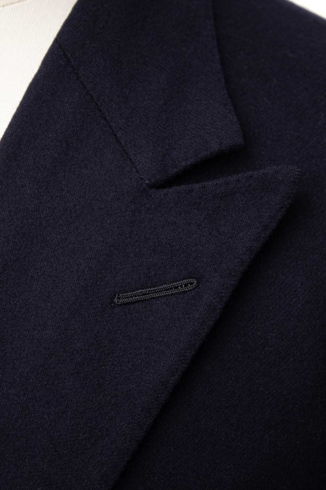 Huntsman Savile Row Bespoke Flannel Wool Navy Double Breasted Blazer Jacket