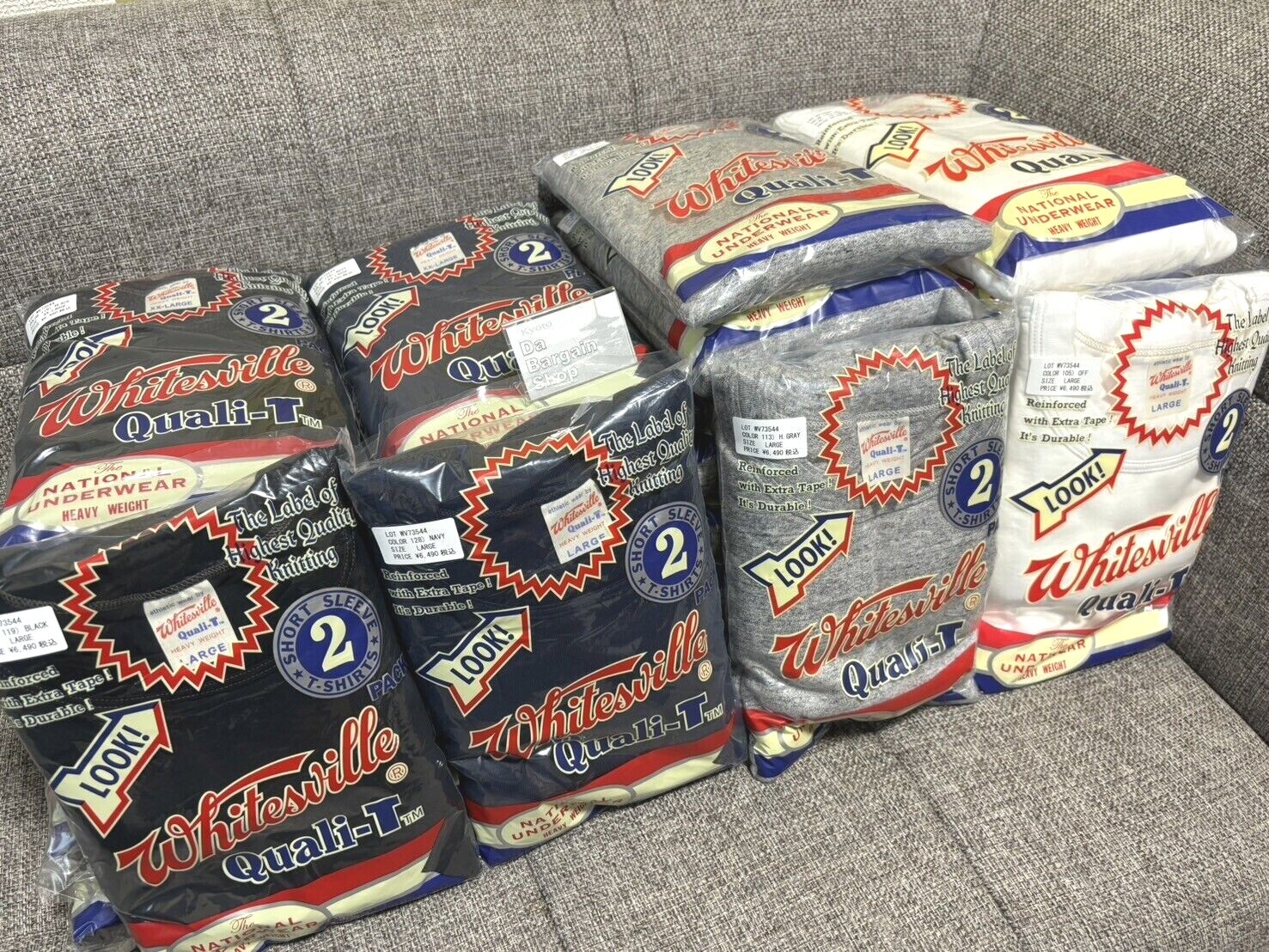 Bulk purchases great value‼【2-PACK Black】S-2XL WHITESVILLE T-SHIRT WV73544 acs