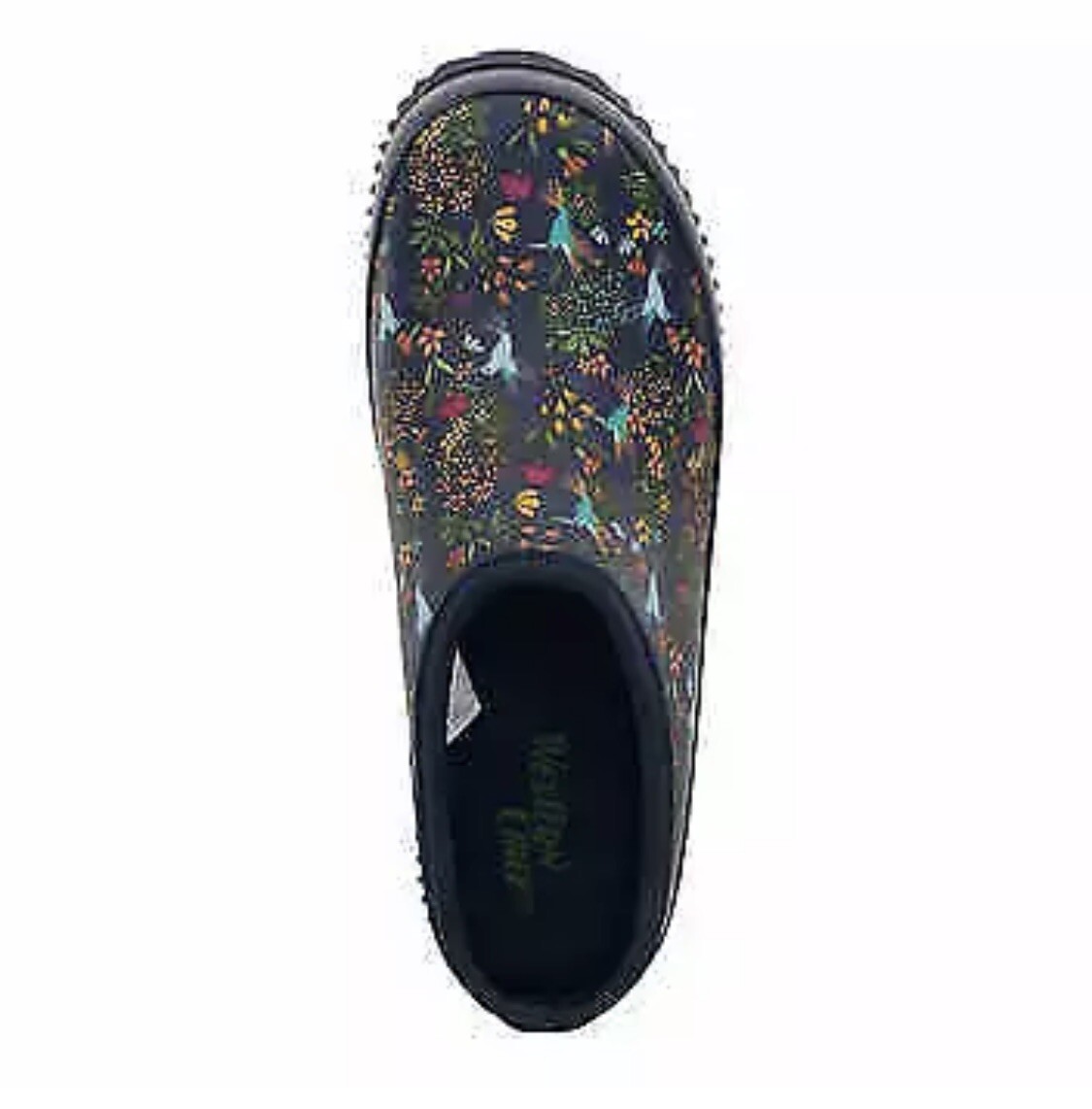 Western Chief Ladies Garden Clog Navy with Hummingbirds