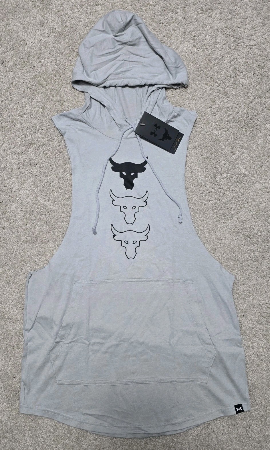 Under Armour Rock Sleeveless Hoodie. Size- MEDIUM New /w Tags! Grey!