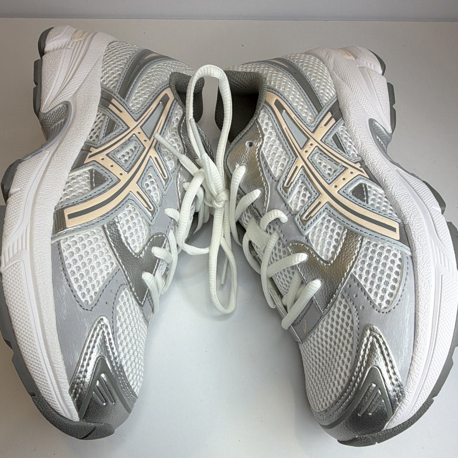 ASICS GEL-1130 GS Low Top Lace-Up White/Pearl Pink/Gray Kids 5.5 1204A169-101