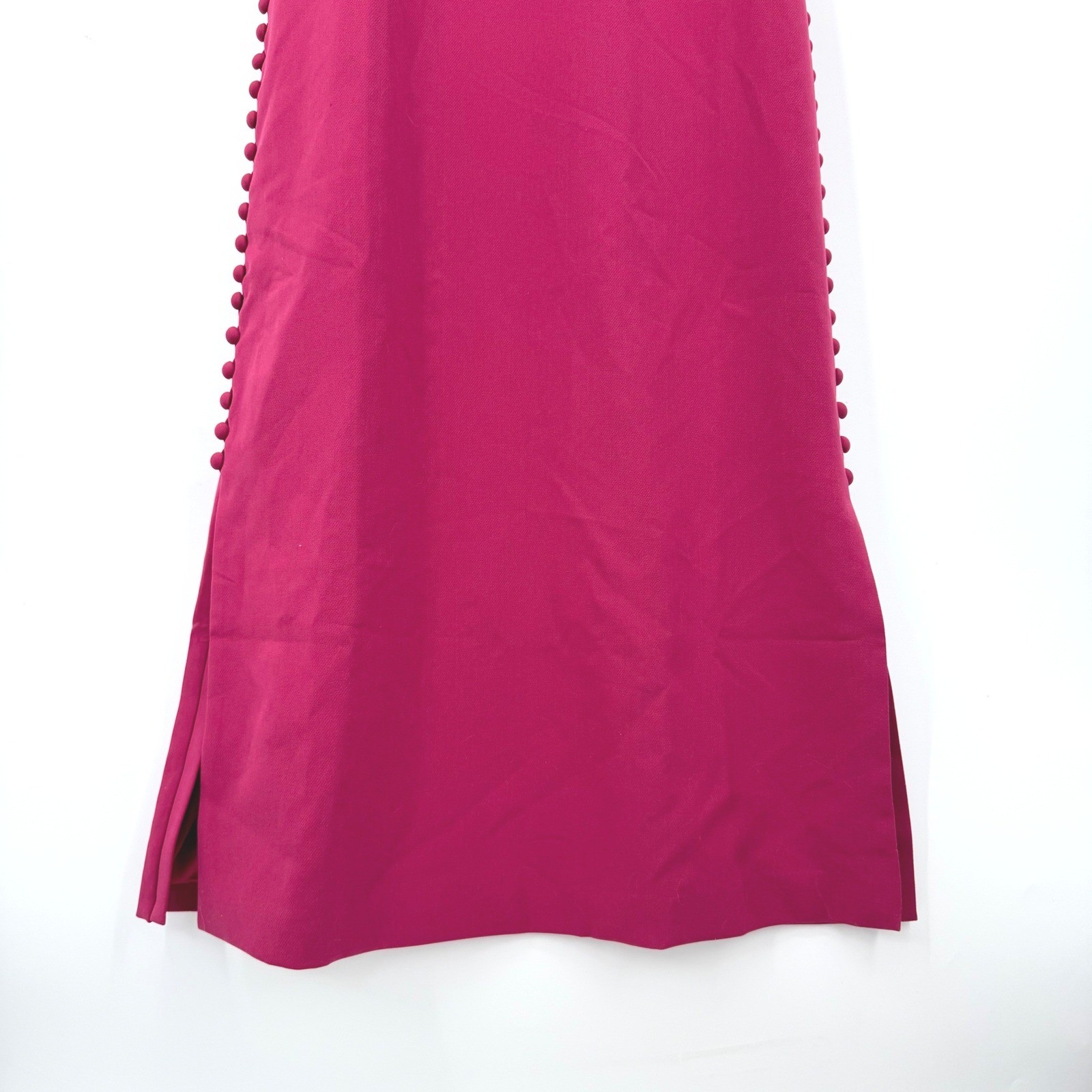 Tuckernuck Raspberry Crepe Button Camille Maxi Dress Sz 8 Sleeveless Column Gown