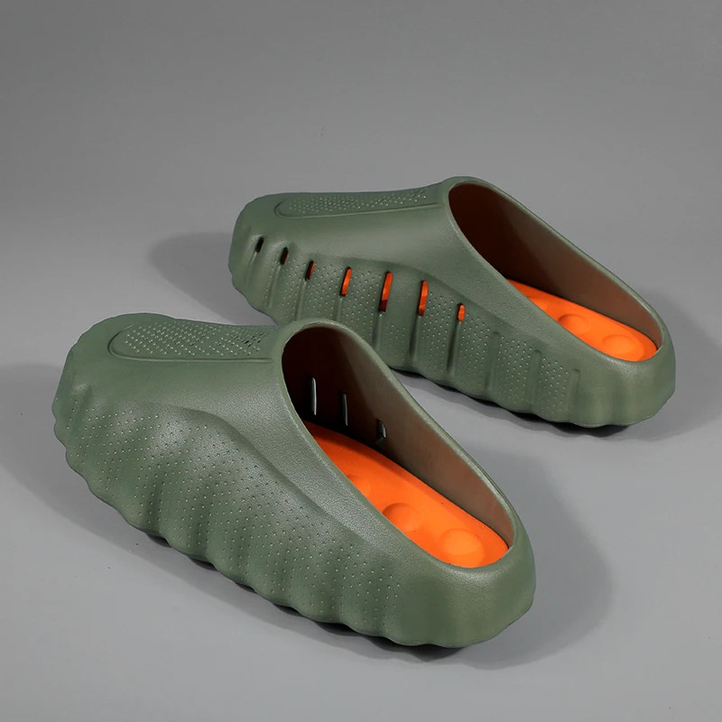 New Men’S Slippers Outdoor Soft Thick Sole Slides Breathable Sandals Non-Slip Ba