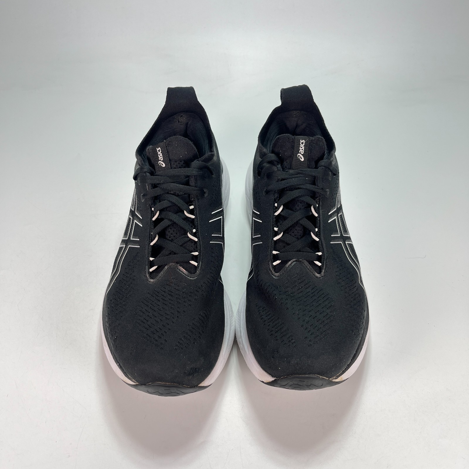 ASICS Gel-Nimbus 25 Black White Athletic Running Shoes 1011B547 Men’s Size 10.5