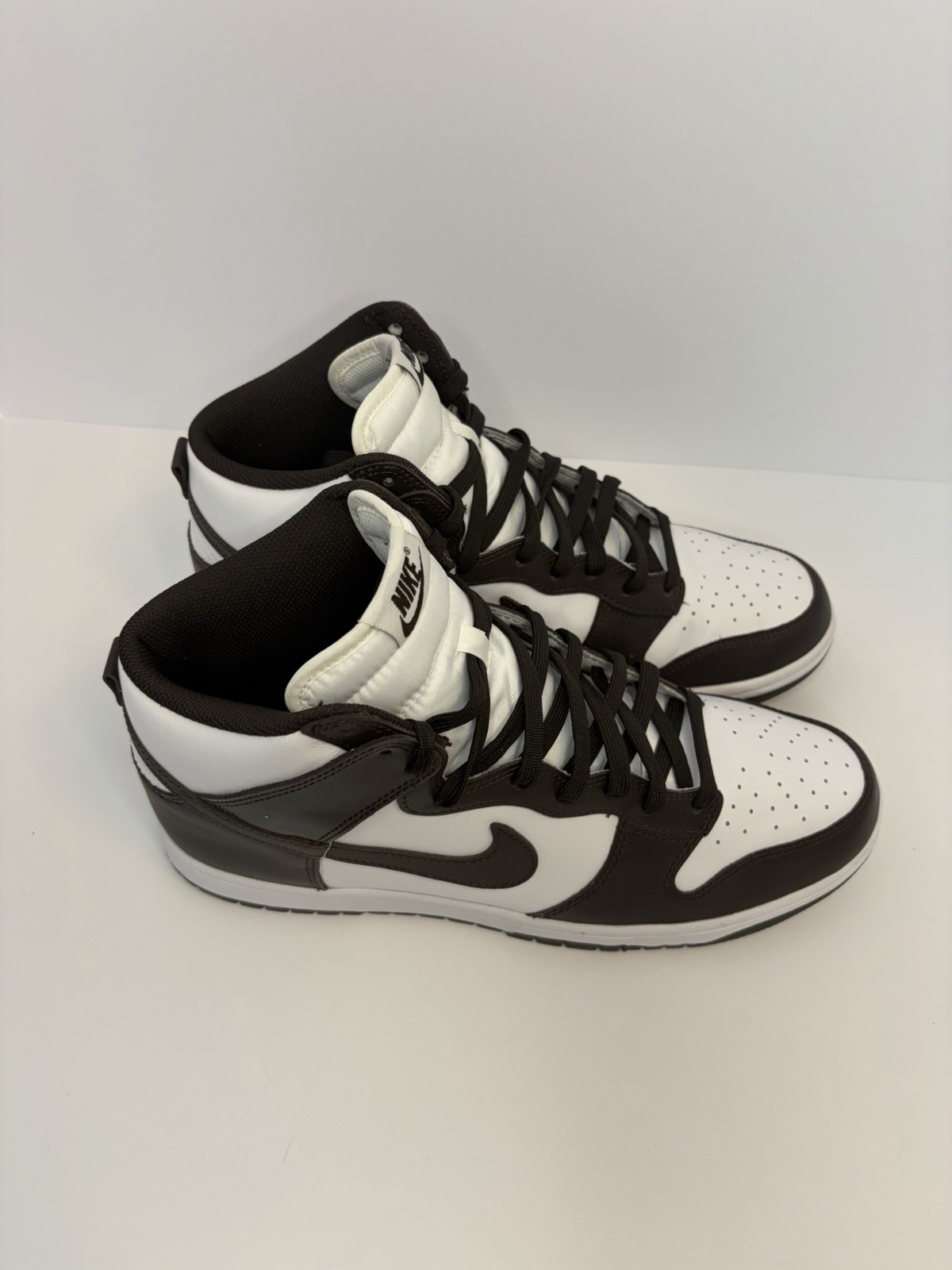 Nike Dunk High Retro High Top Colorblock Brown/White Lace Up Rubber XQ046FM0JB