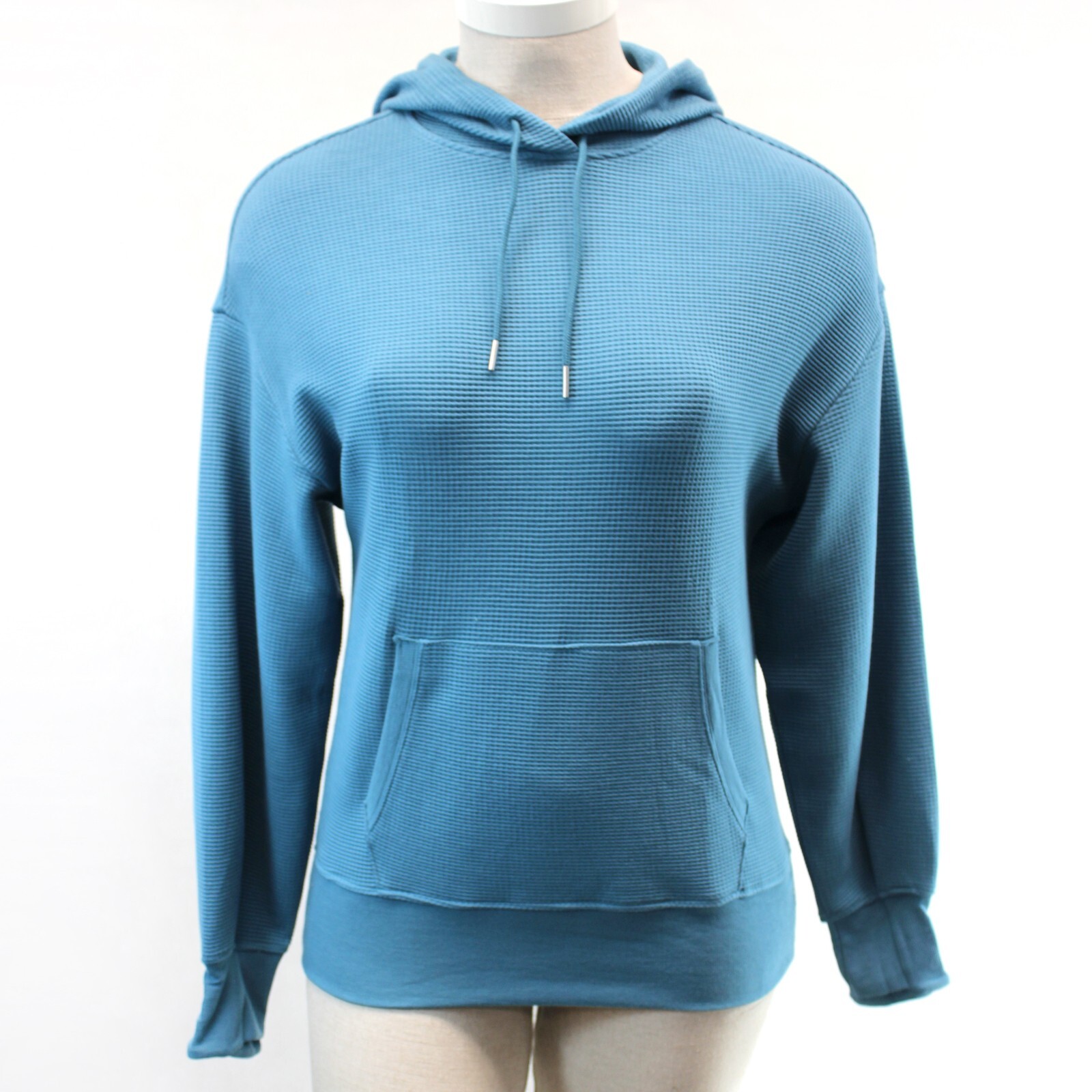 ATHLETA Blue Textured Pockets Hoodie Sweatshirt XL Tall