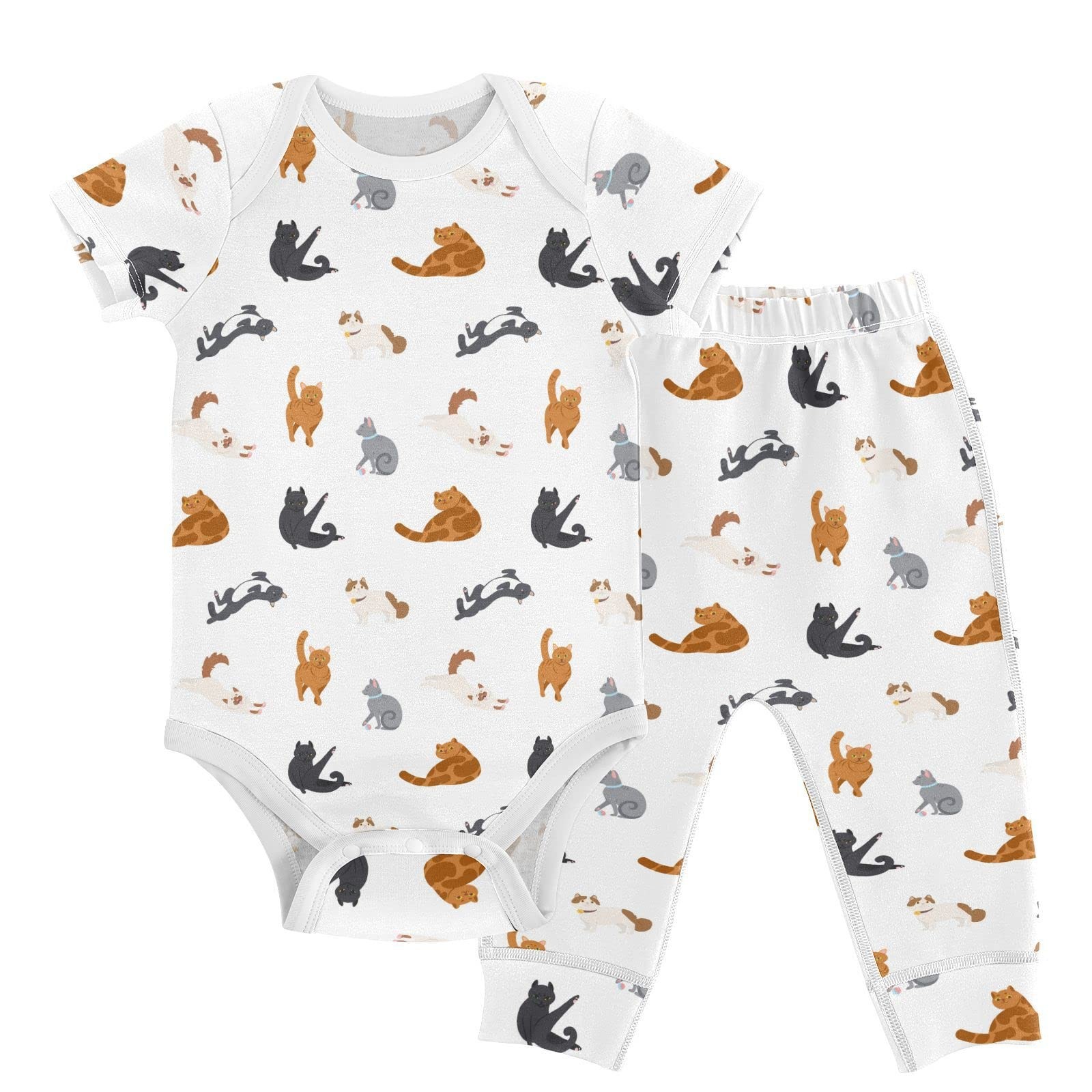 vvfelixl Baby Clothes Set Cats Different Breeds 3-6 Months, Multi19