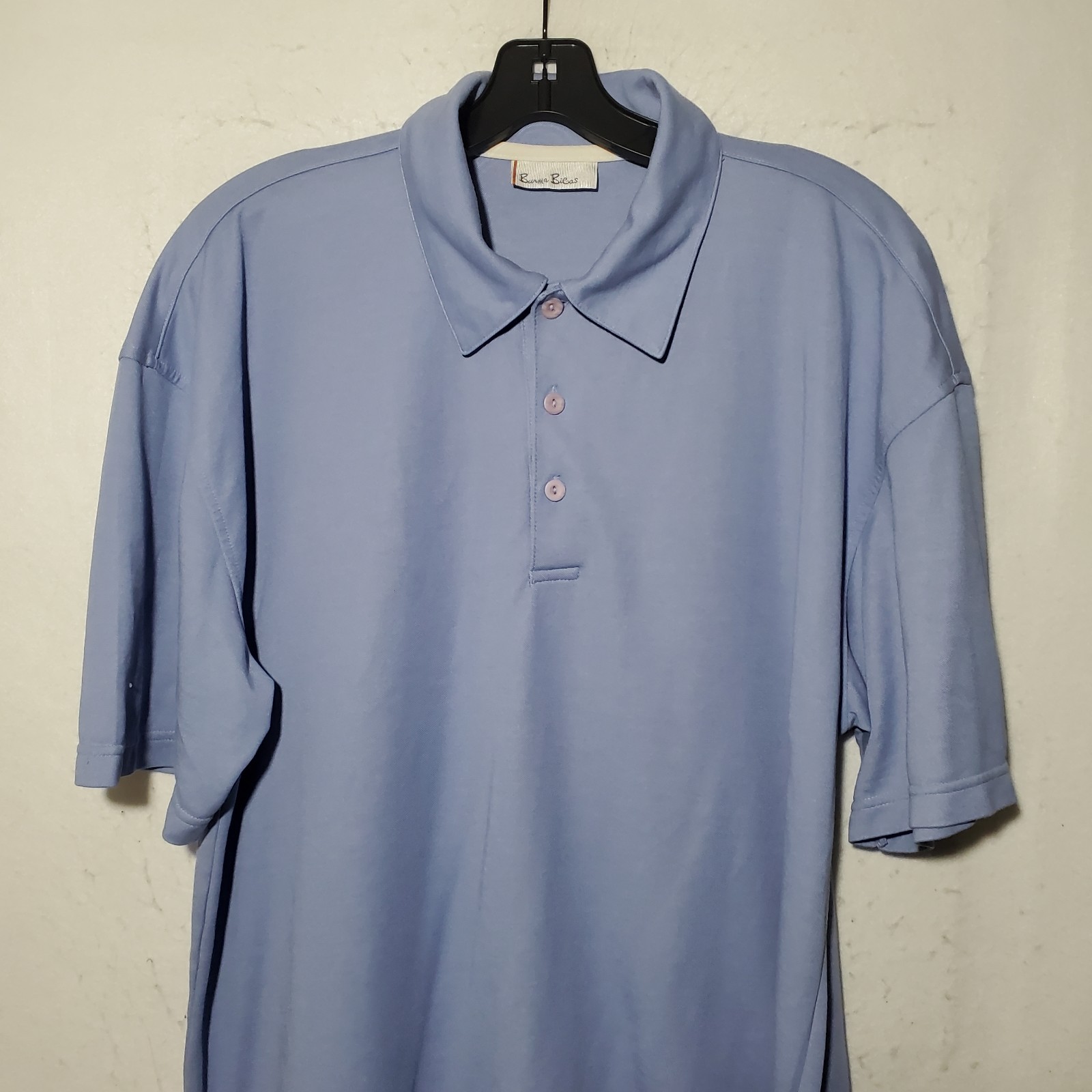 Burma Bibas Polo Shirt Men’s Large Blue Short Sleeve