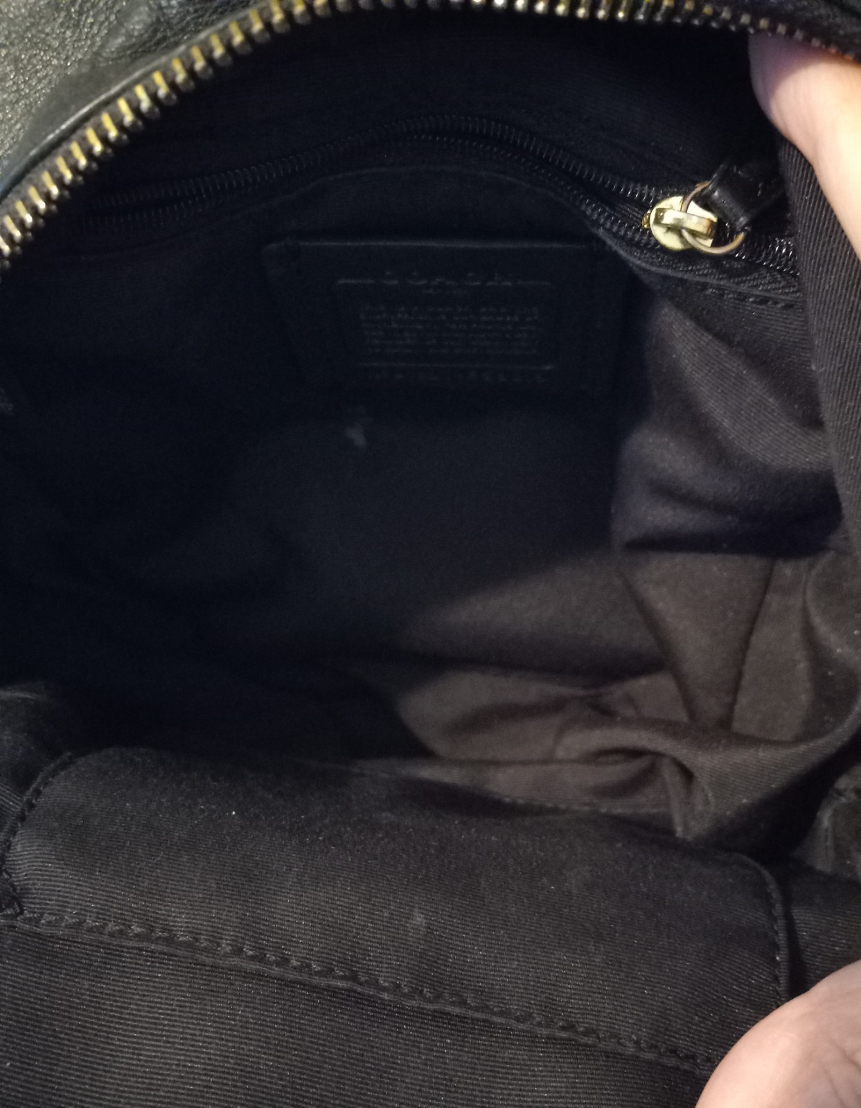 Coach Charlie Signature Canvas Backpack Brown Black Gold Zipper Closure Pockets