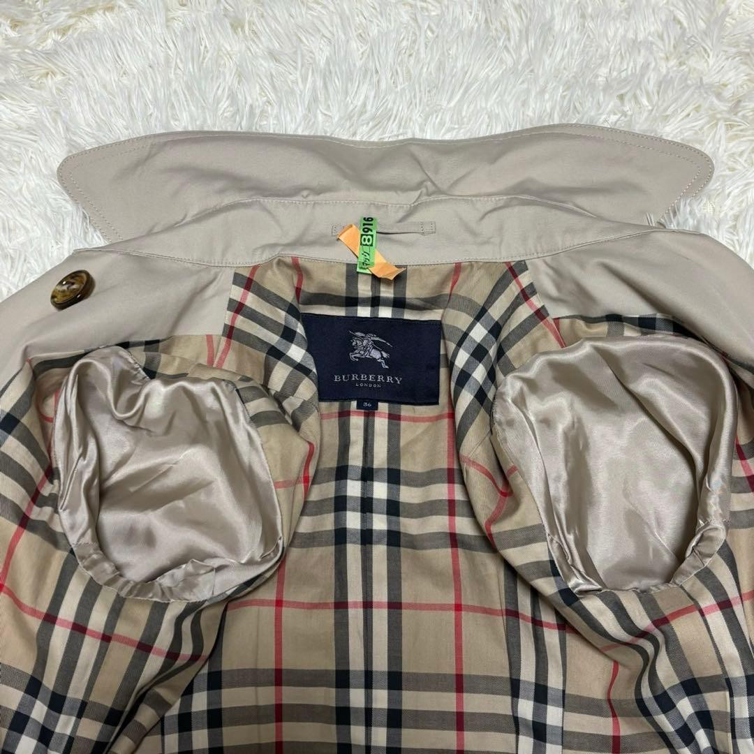 Excellent condition Burberry London trench coat beige Nova check gabardine S