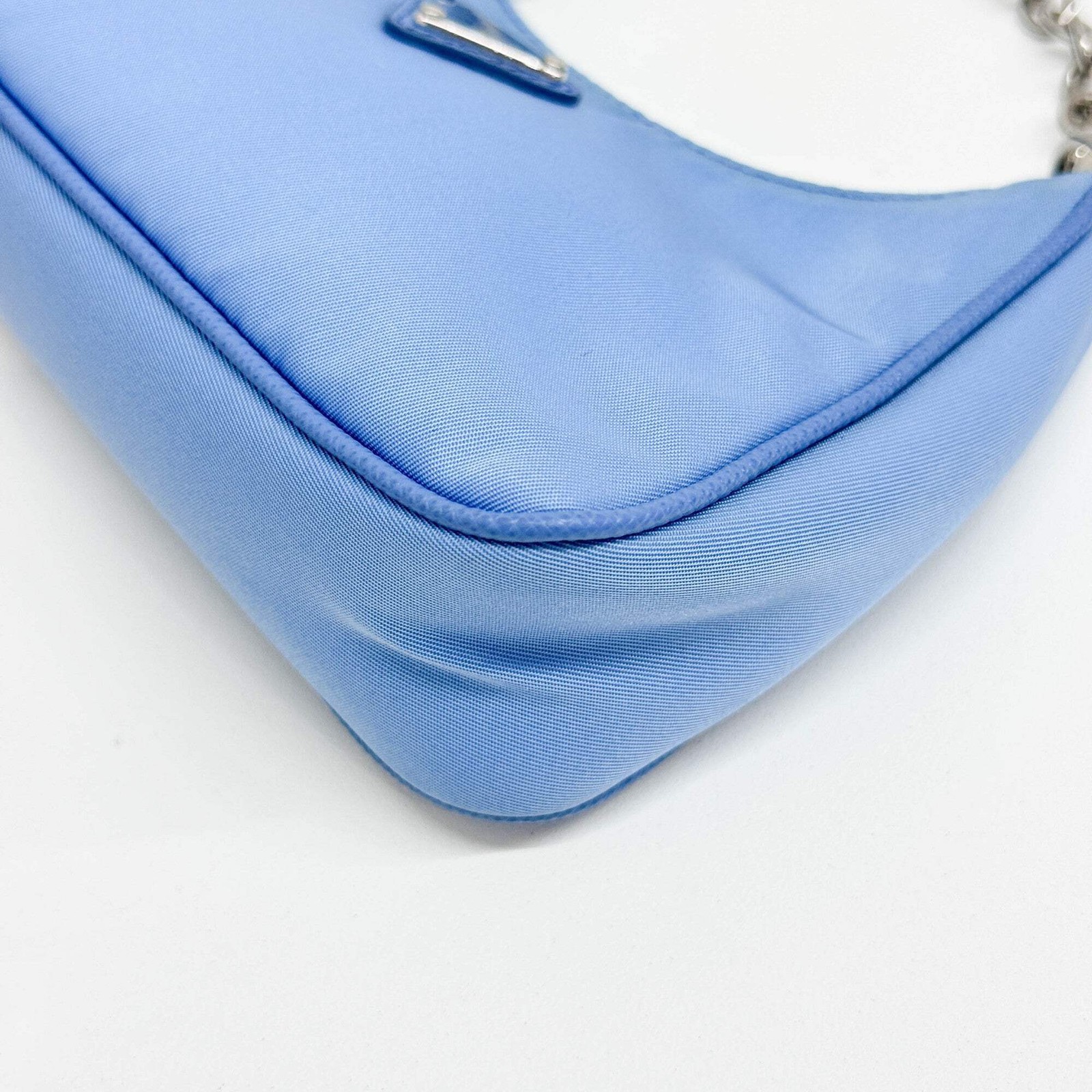 PRADA Mini Re-Edition 2005 Re-Nylon Blue Nylon Hand Bag