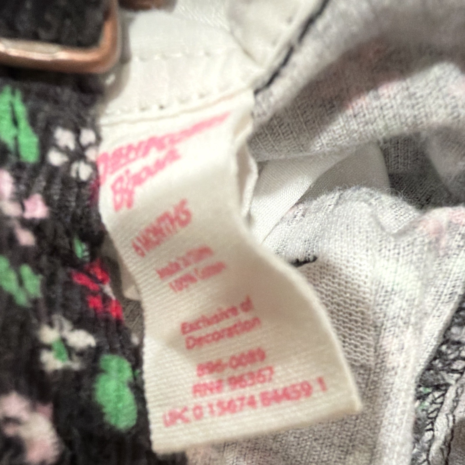 OshKosh B’gosh Corduroy Overall One-Piece Floral, 6 Months, Black/Multicolor