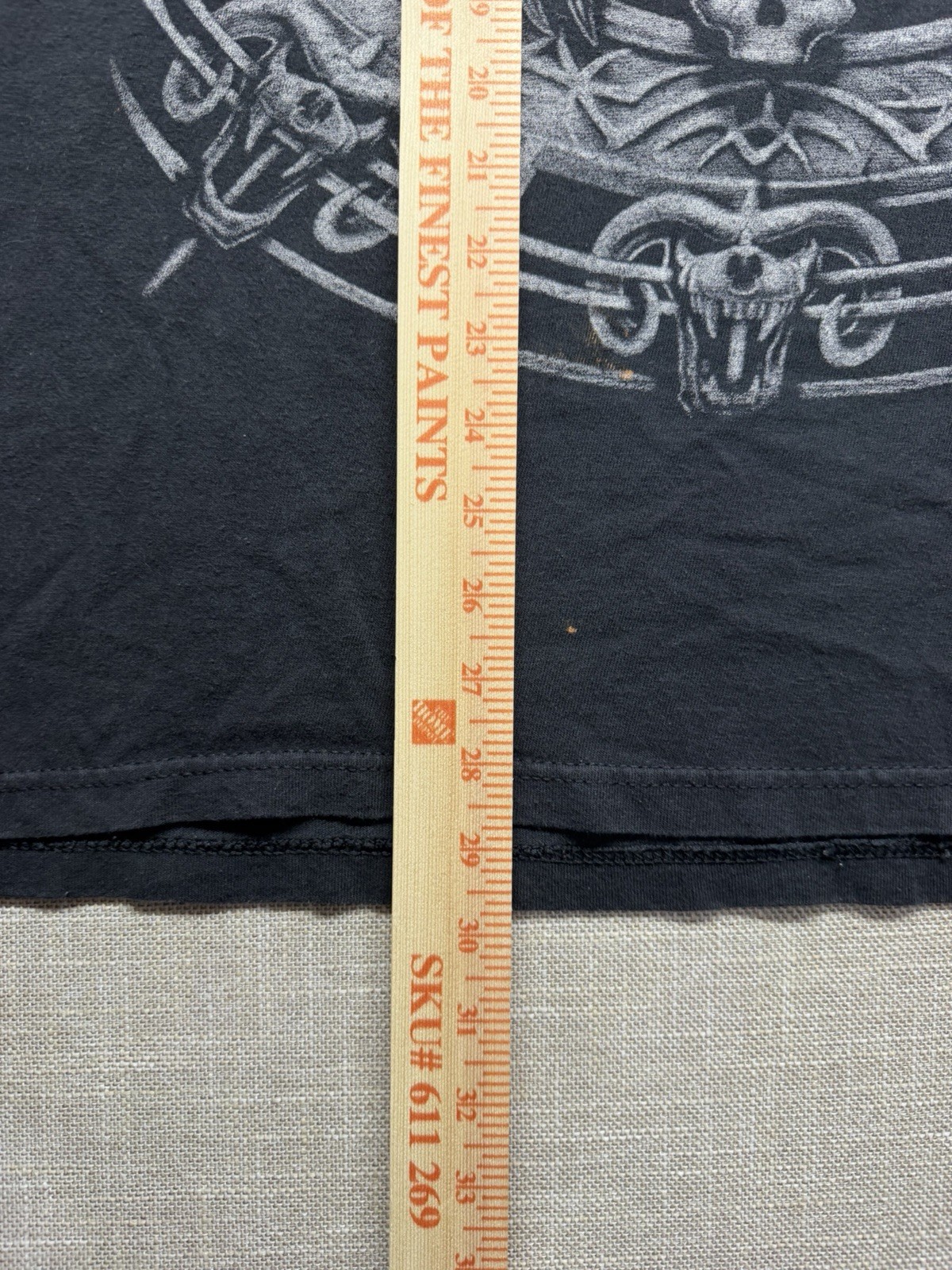 LIQUID BLUE 2001 XXL T-SHIRT DRAGON CATCHER BLACK SKULL TEE ALL OVER PRINT