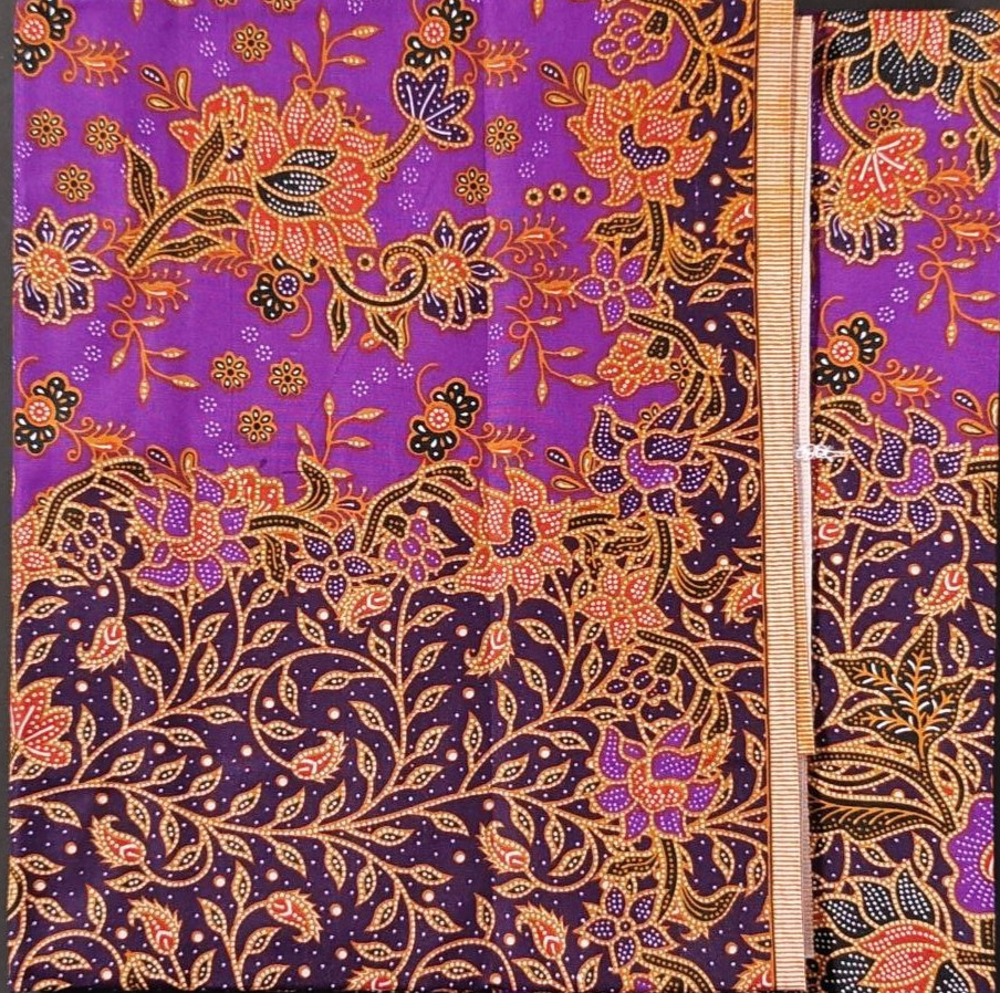 Malaysian Batik Sarong Traditional Floral Unisex Summer Wear Cotton Fabric NEW
