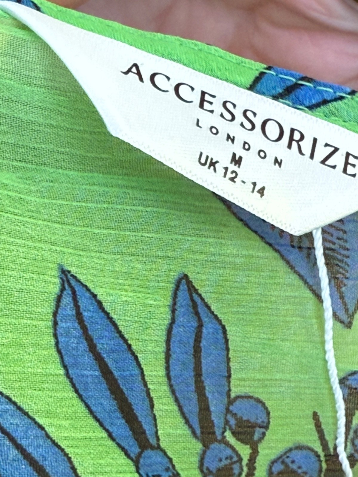Accessorize London Green & Blue Kaftan – Size: Medium – BRAND NEW WITH TAGS!