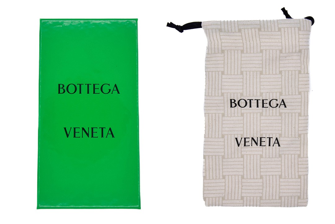 Bottega Veneta BV1273S 010 Sunglasses Black/Silver/Brown Lens Pilot Earring 63mm