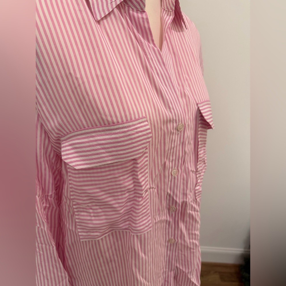 💗 Maeve by Anthropologie Striped Button-Down – Size S ✨