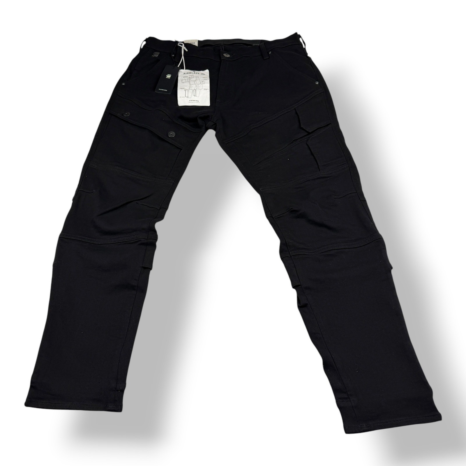 G-Star RAW Airblaze 3D Skinny Cargo Pants Pitch Black 34/30 NWT D16129-B964-A810