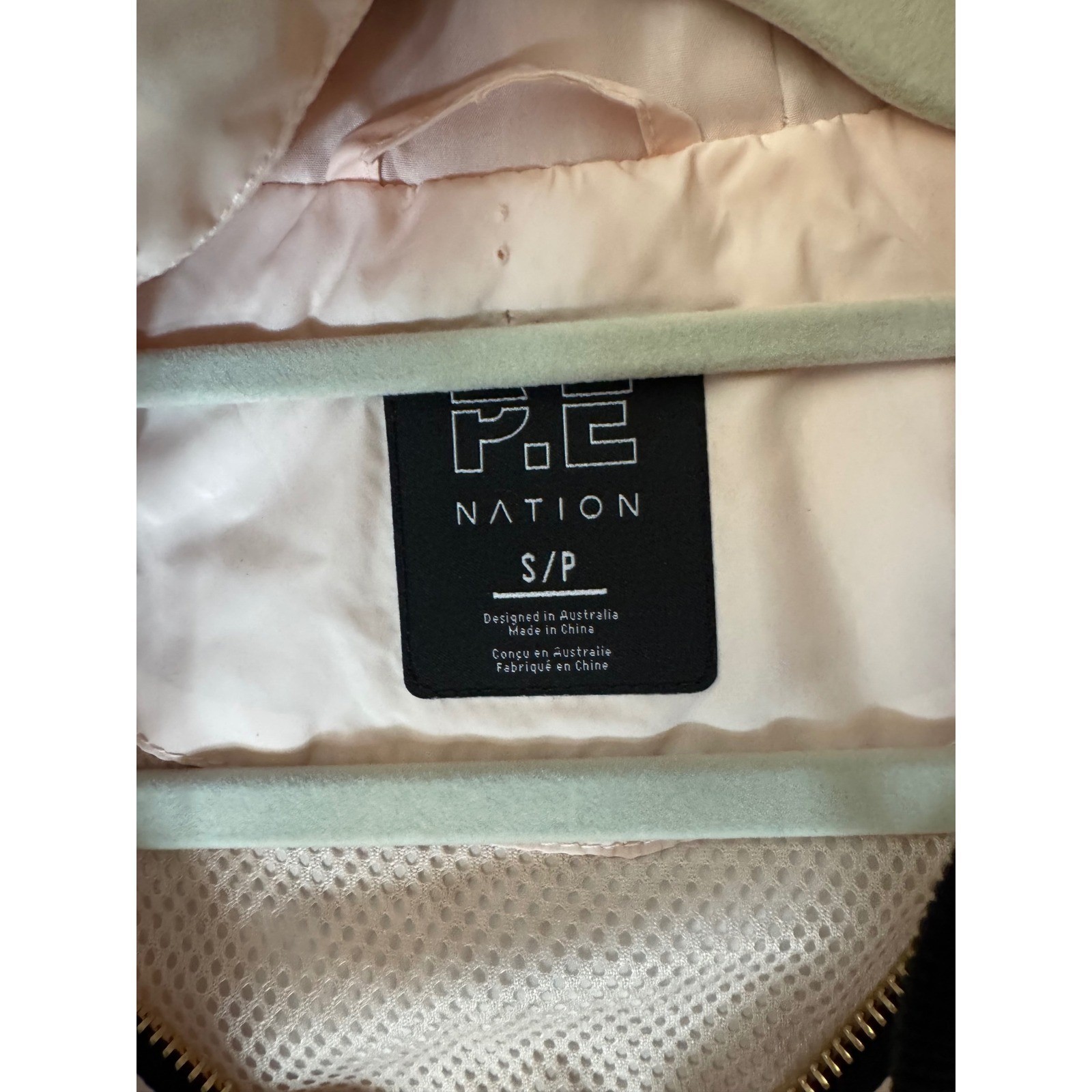 PE Nation Man Down Jacket Dark Shadow Colorblock Zip Windbreaker Size S