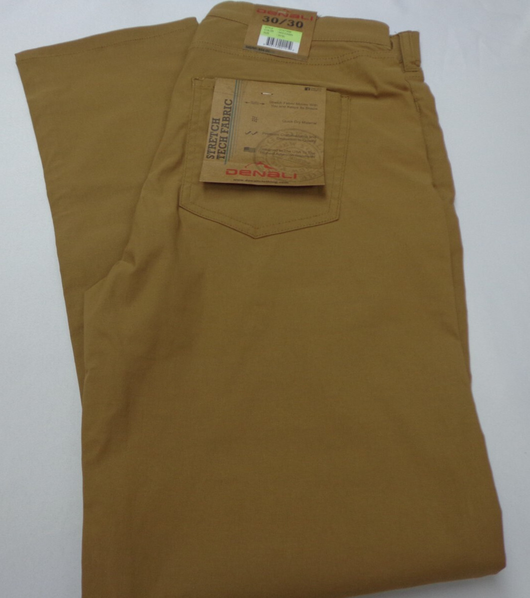 DENALI Moccasin Brown Tech Fabric Stretch Pants NWT 30/30 MSRP $54