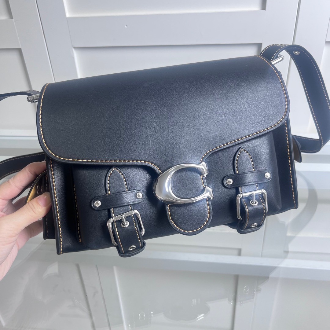 COACH CT721 Black Cargo Soft Tabby Shoulder Bag Crossbody bag
