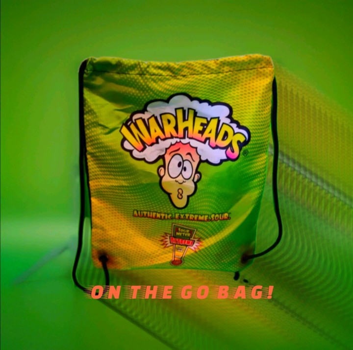 WARHEADS 🍬Extreme Sour Head Carry Tote Bag 🛍️Wally Warhead – See Details/Rare