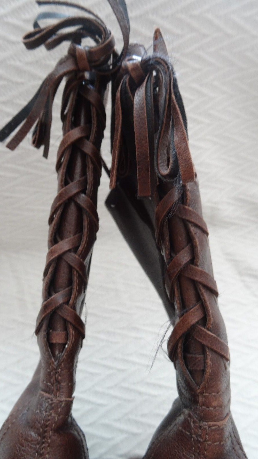 NINE WEST Women’s Rand Size 10 1/2 Medium 10.5 M Mid Calf Boots Brown Leather
