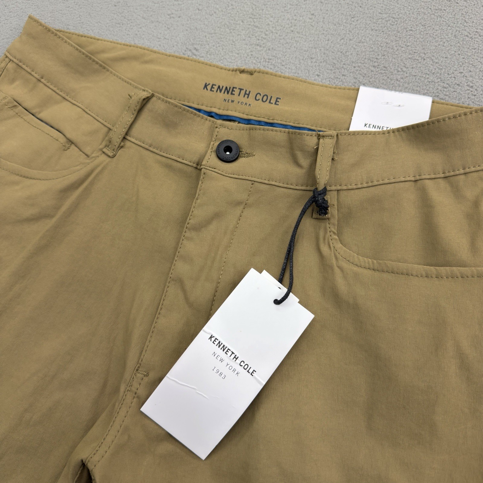 Kenneth Cole Slim Fit Tech Pant Mens 32×30 Brown Golf Flex Stretch Lightweight