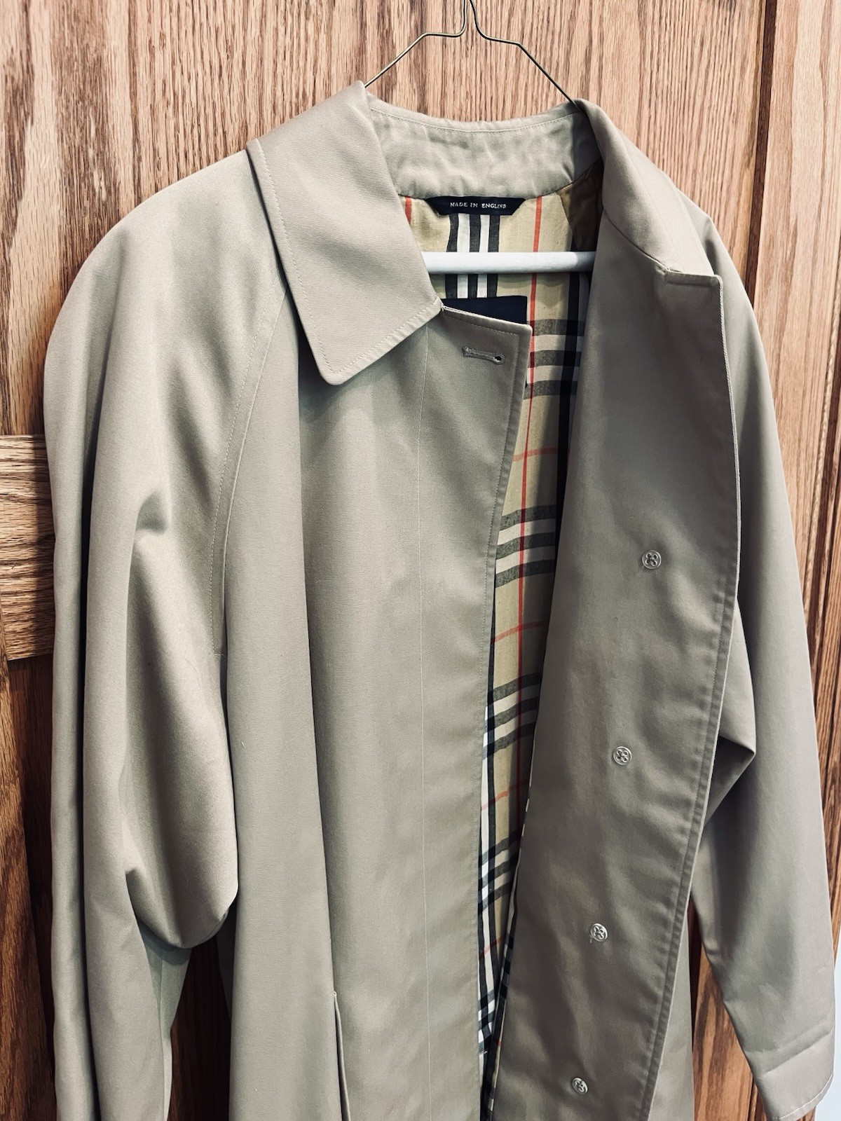 Vintage Authentic Burberry London Mini C99B Size 14R US-12 Beige Overcoat Lined