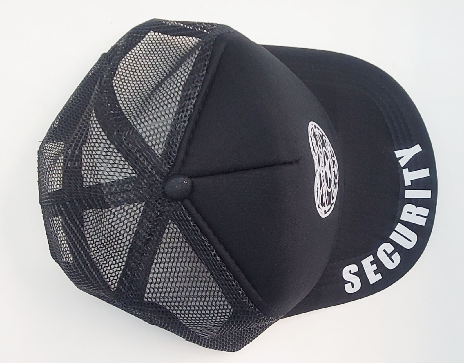 Security Cap Black Trucker Black Foam High Quality Officer Guard New Adjustable