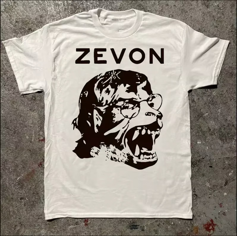 Warren Zevon White , Singer T Shirt