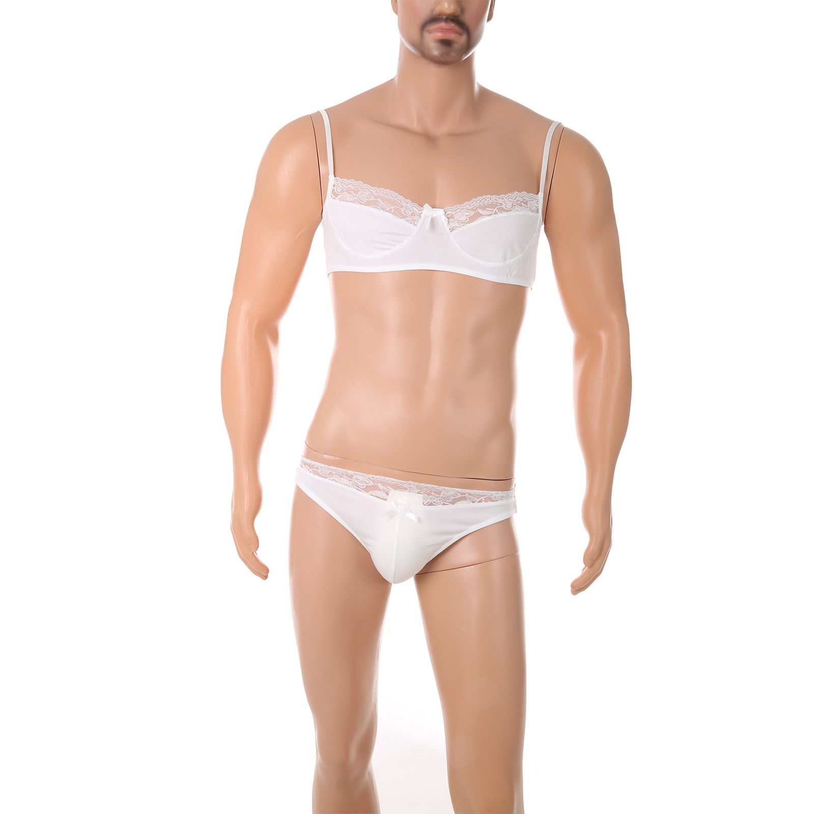 Set of Men Bra Briefs Sissy Sexy Underwear Lingerie Tops Panties Underpants