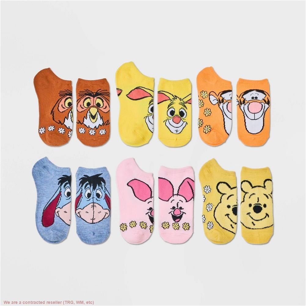 Women’s 6pk Winnie The Pooh Low Cut Socks – Assorted Colors 4-10 *SEE DEAL!!!*