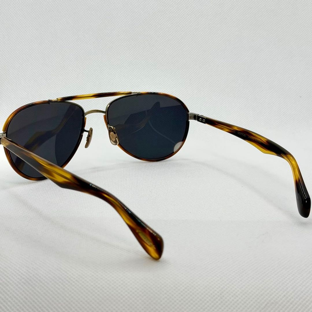 Oliver Peoples Charter AG-M Drop Shadow Sunglasses Yellow Gold Mirror