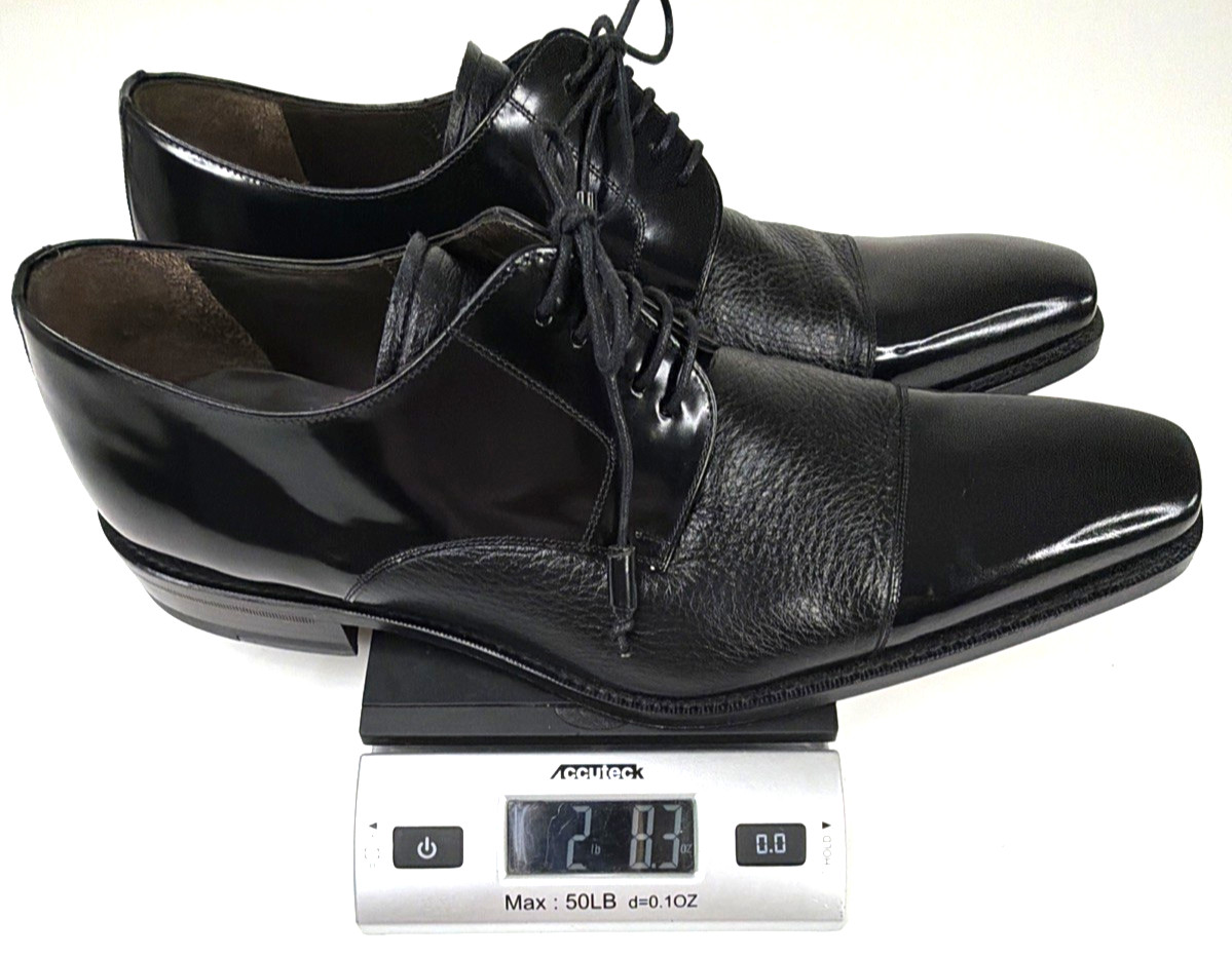 Mezlan Soka Lace-Up Oxford Black Leather Dress Shoes Cap Toe Men’s US M 13