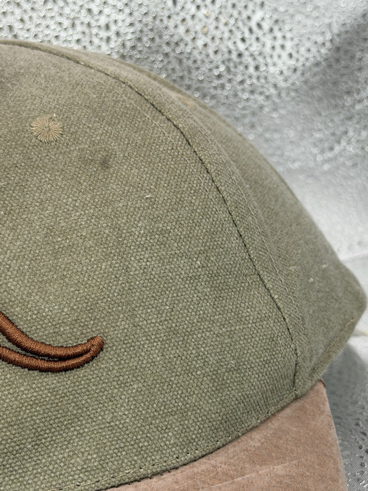 Visit Merchandise Hat Green Australia Kangaroo Suede Brim Cotton Cap Adj