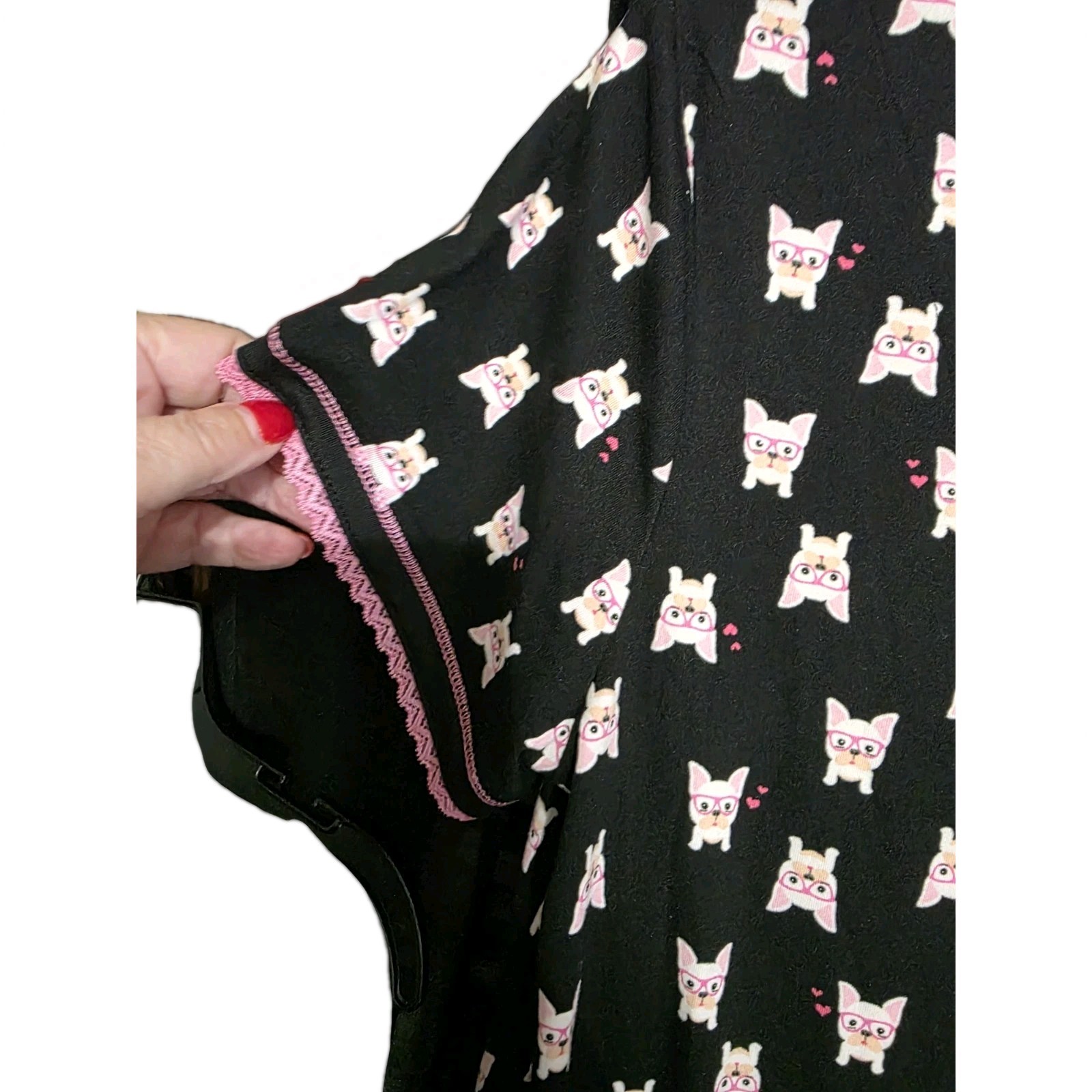 NWT Kensie All Over Frenchie Dog Print Sleep Shirt Nightgown Pajama Women’s M