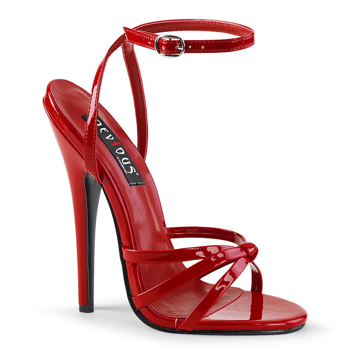 Pleaser Devious Ankle Wrap Extreme High Heels Sandals Red Pat sz 11