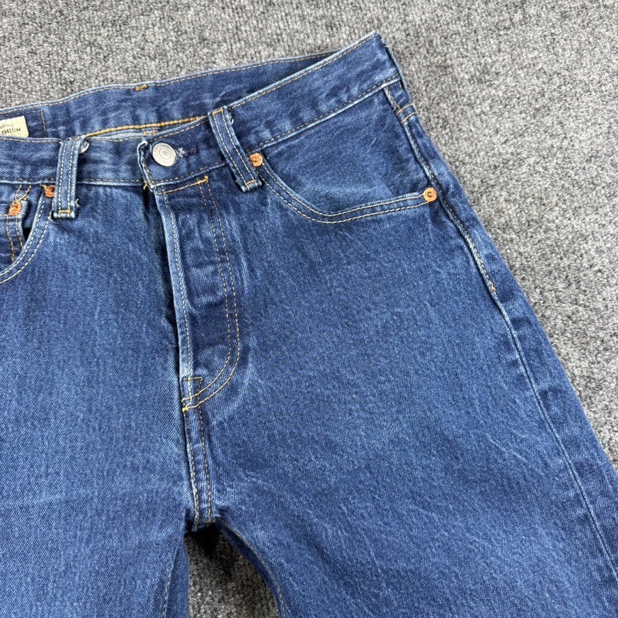 Levi’s Premium 501 ’93 Jeans Mens 29×30 Straight Leg Button Fly Big E Cowboy