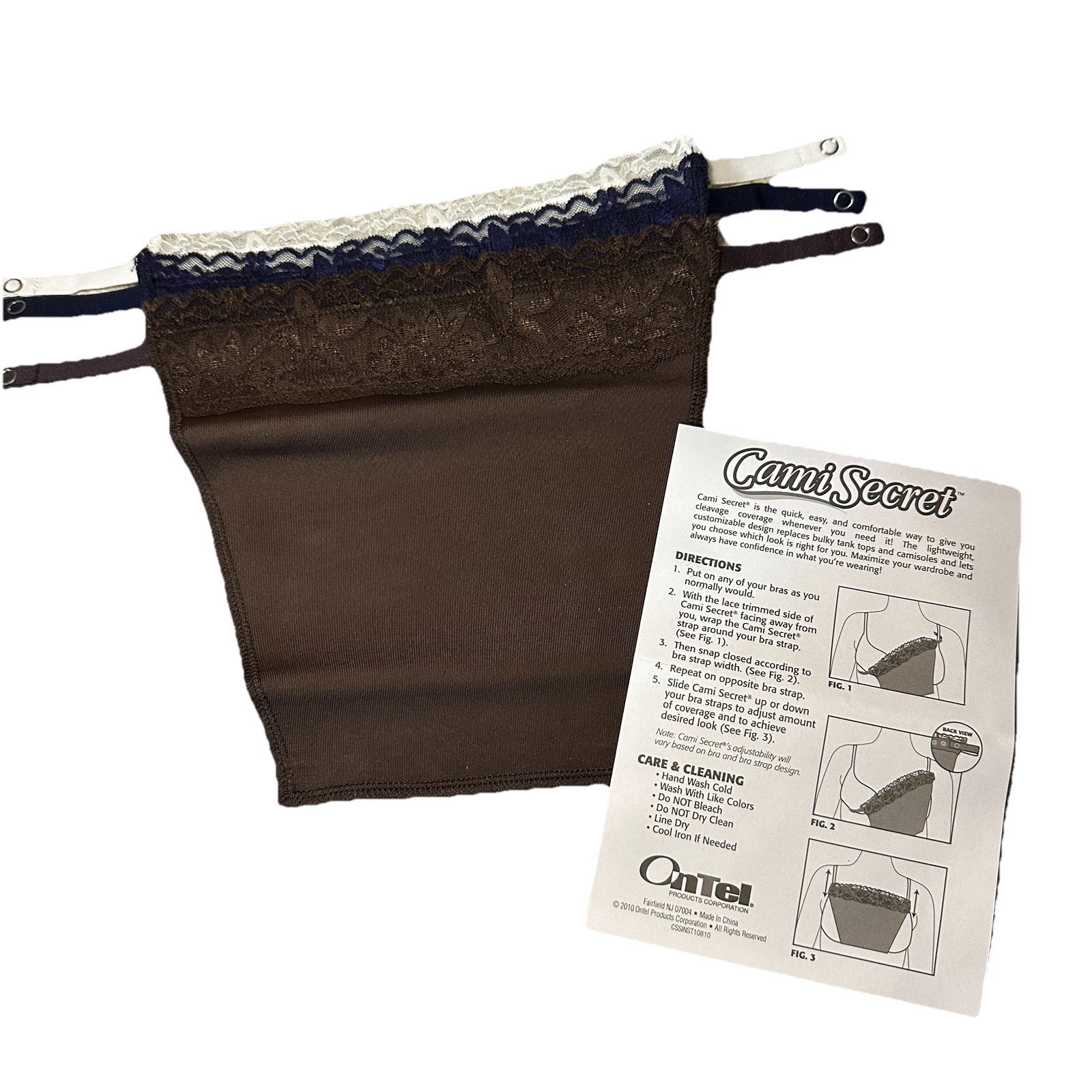Cami Secret Clip-On Mock Camisoles Set of 3 Deluxe Neutrals New Sealed Modest